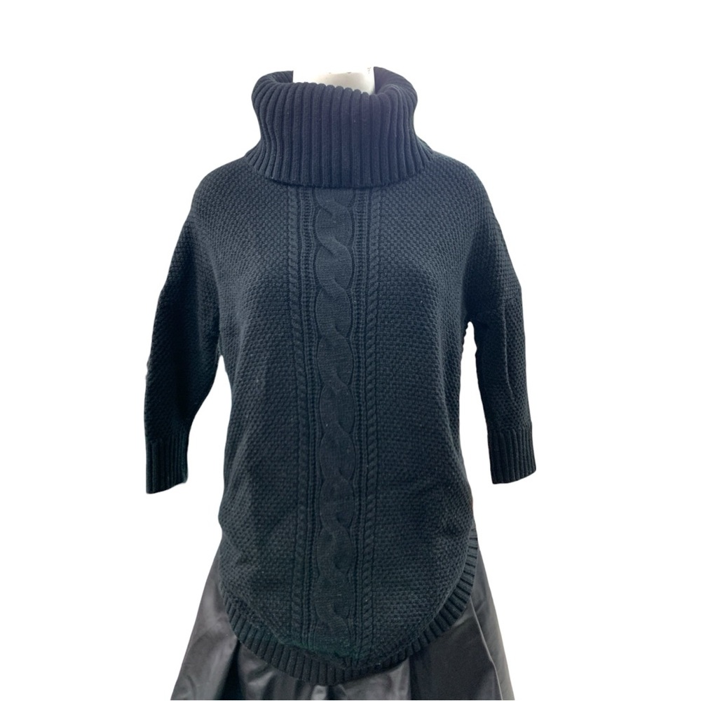 Express Black Cable Knit Turtleneck Sweater Size XS